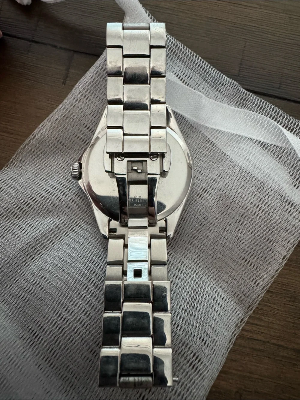 Kate Spade Women’s Silver Stainless Steel Watch with Pink Accents